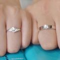 Version Zircon Royal Couple Ring For Man And Woman 2 Pcs.