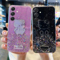 New Phone Case For Samsung Galaxy A15 Cover Shiny Ring Covers Glitter Soft Transparent Kitty Stars Moon Girls for Samsung A15 Case. 