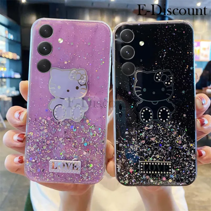New%20Phone%20Case%20For%20Samsung%20Galaxy%20A15%20Cover%20Shiny%20Ring%20Covers%20Glitter%20Soft%20Transparent%20Kitty%20Stars%20Moon%20Girls%20for%20Samsung%20A15%20Case%20-%20Image%202