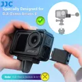 JJC 3.5mm Audio Adapter supports 3.5mm microphone audio input With Type-C Charging Port for DJI OSMO Action4 Camera. 