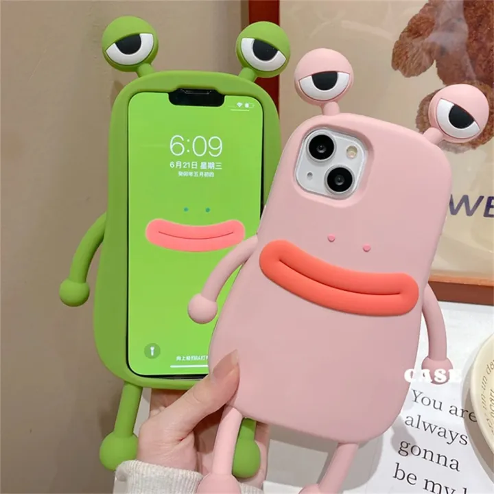 Funny%203D%20Frog%20Soft%20Silicone%20Phone%20Case%20For%20iPhone%2014%2013%2011%2012%20Pro%20Max%20XS%20XR%20X%207%208%20Plus%20SE%20Cartoon%20Cute%20Shockproof%20Bumper%20Cover%20-%20Image%204
