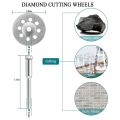 31Pcs Cutting Discs for Dremel Rotary Diamond Cutting Wheel with 4 Pcs Quick Change Chuck Keyless Drill Chuck 0.4-3.2mm. 