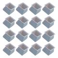 16Pcs Chair Leg Caps Silicone Floor Protector Square Furniture Table Feet Cover Anti-Slip Bottom Chair Pads. 