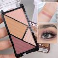4 Colors Matte Shimmering Eyeshadow Palette Waterproof Lasting Eye Shadow Pigment Earth Color Eyes Makeup Cosmetic. 