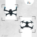 F187 Dual HD Camera Drone Obstacle Avoidance Optical Mini Quadcopter Drone With HD Lens Real Time Map & App Control For All Ages Double Battery.
