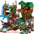 1500pcs Myworld Bricks Set Mine Farm Mountain Cave Waterfall Village Jungle TreeHouse Figures Model Building Blocks Toys Gifts.