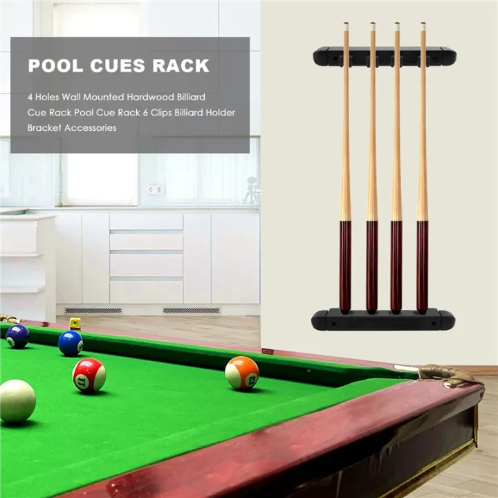 4%20Holes%20Wall%20Mounted%20Hardwood%20Billiard%20Cue%20Rack%20Pool%20Cue%20Rack%20-%20Image%202