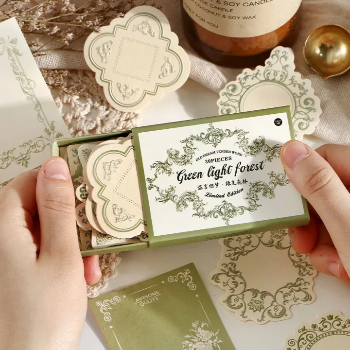 RHS%20Online%2030PCS%20Old%20Dream%20Series%20Basic%20Material%20Paper%20Embossed%20Sticky%20Note%20Paper%20Journaling%20Planner%20Diary%20Crafts%20Scrapbooking%20-%20Image%203