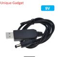 USB Power Boost Line DC 5V To DV 9V / 12V Step Up Module USB Converter Adapter Cable 2.1x5.5mm Plug for Arduino WIFI. 