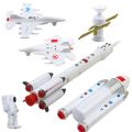 Space Exploration Rocket Space Shuttle Cosmic Satellite Toy Set Pretend Aviation Simulation Educational Model Toys For Children. 