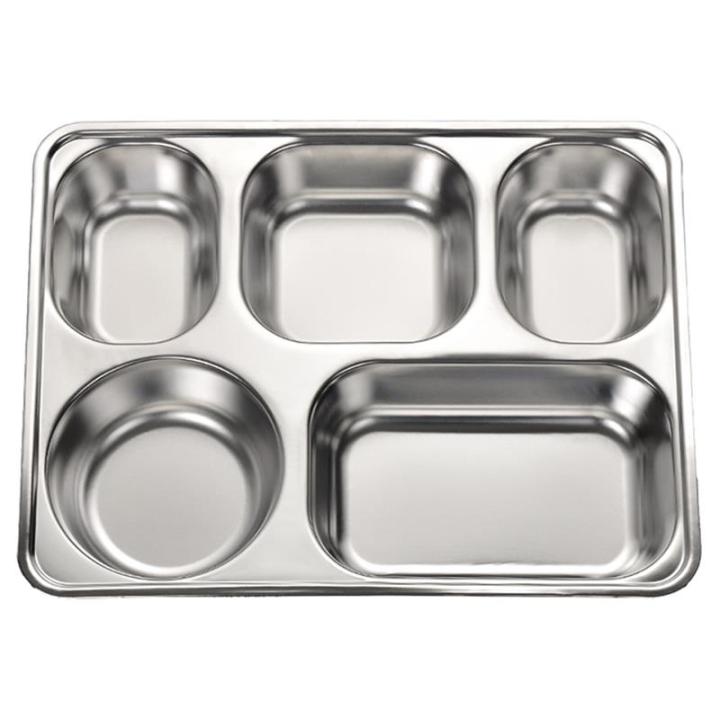Stainless%20Steel%20Divided%20Dinner%20Plate%20Sets%205%20Compartments%20Plate%20-%20Image%202