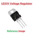 LD33CV Voltage Regulator IC LD33 Transistor 800mA 3.3V Voltage Regulator TO-220 Package 3 Pin Leads LD33V Voltage Regulator LD33 IC. 