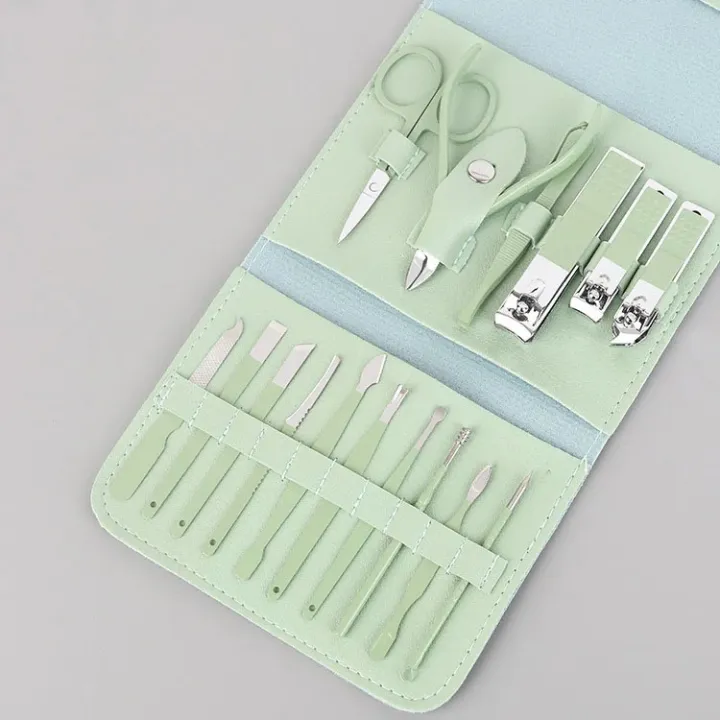Nail%20Clippers%20Set,%2016pcs%20Manicure%20&%20Pedicure%20Tools,%20Stainless%20Steel%20Nail%20Cutter%20Kit%20for%20men%20and%20women,%20with%20Leather%20Bag,%20Travel%20Grooming%20Kit%20for%20Facial,%20Cuticle%20and%20Nail%20Care%20-%20Image%203