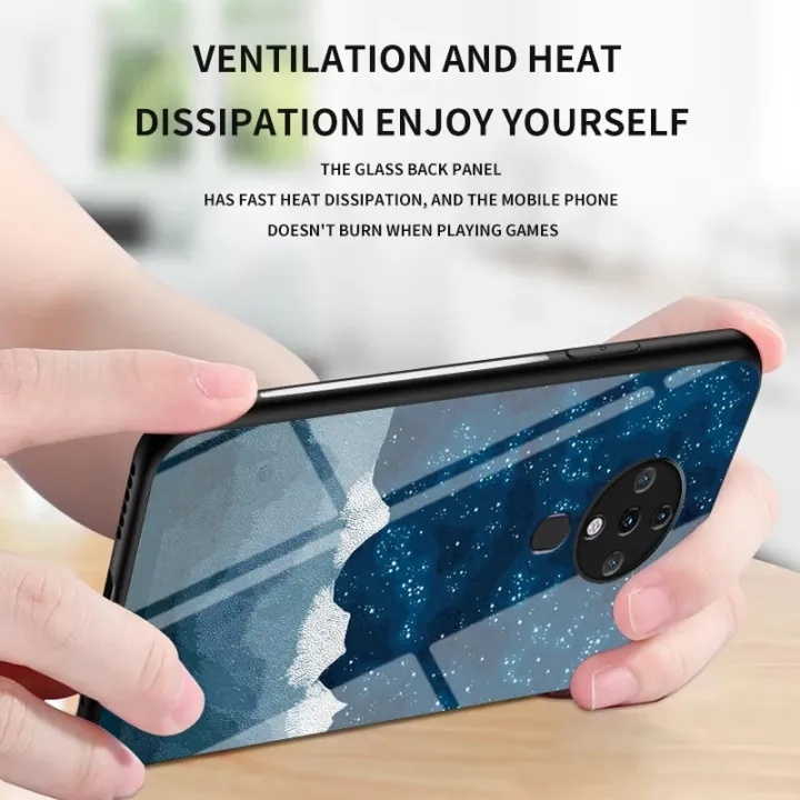 Tecno%20Spark%206%20KE7%20Case%20Starry%20Grain%20Glass%20Hard%20Back%20Cover%20Shockproof%20Case%20with%20TPU%20Bumper%20for%20Tecno%20Spark%206%20Spark6%20KE7%20-%20Image%202