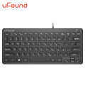 uFound U-71 Wired Business Office Keyboard 78-key USB Powered Chocolate Square Keycap Keyboard for Home/Office Grey.