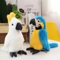 25cm Lifelike Parrot Plush Toy Simulation Macaw Doll Cartoon Stuffed Bird Animal Plush Doll Birthday Gift for Kids Home Decor.