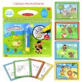 Water Drawing Book & Magic Pen Kids Reusable Painting Book Toddler Coloring Toy. 