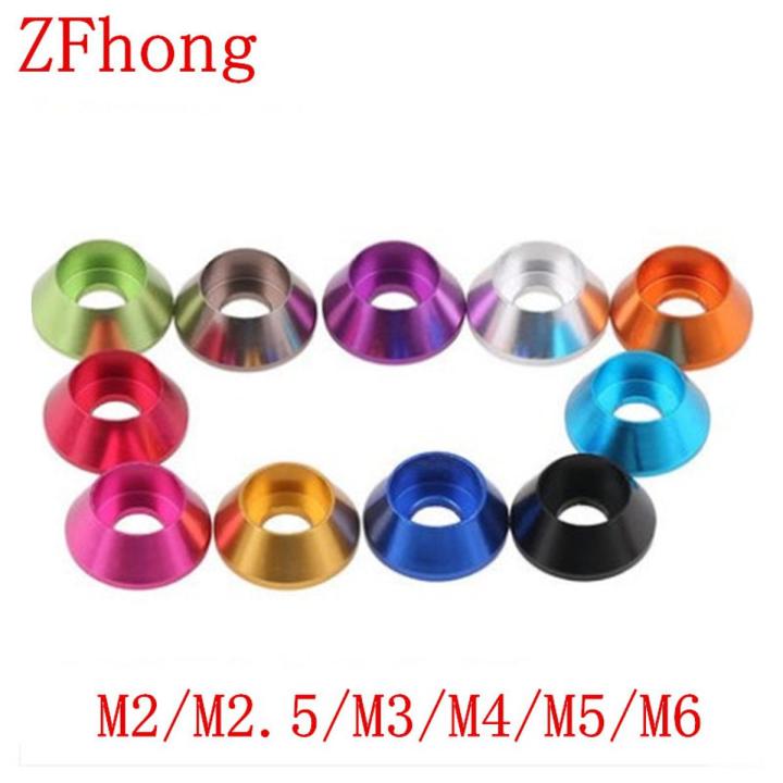 5-10pcs/lot aluminum cap head washer m2 m2.5 M3 M4 M5 M6 m8 Multi-Color aluminum washer for hex socket cap head screw