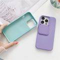 Slide Camera Lens Protection Case For iPhone 13 12 11 Pro Max XR X S 7 8 Plus SE Mini Luxury Shockproof Soft Silicon Color Cover. 