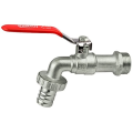 1/2" GARDEN BIB TAP WATER LEVER TYPE VALVE RED HANDLE + GARDEN HOSE PLUG.