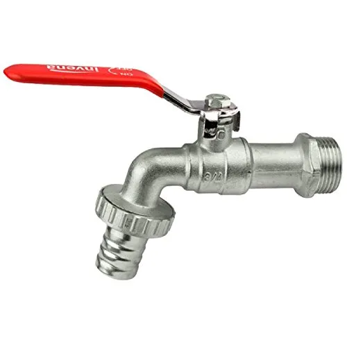 1/2"%20GARDEN%20BIB%20TAP%20WATER%20LEVER%20TYPE%20VALVE%20RED%20HANDLE%20+%20GARDEN%20HOSE%20PLUG%20-%20Image%202