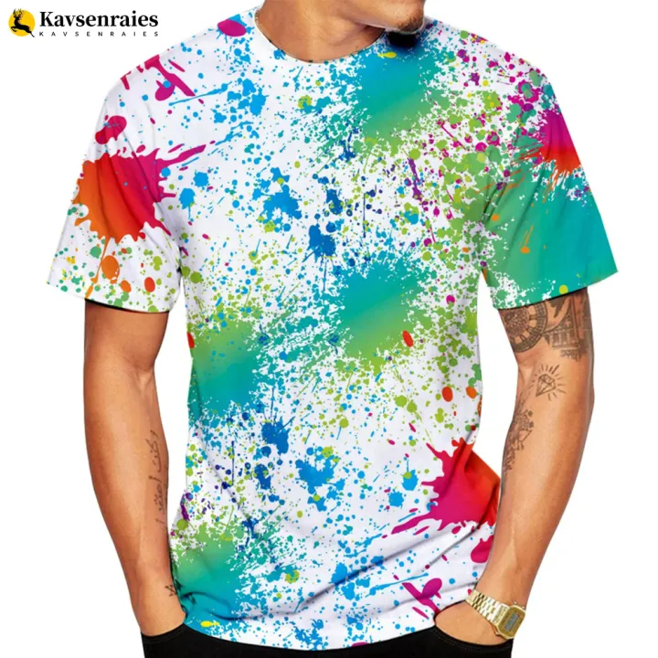 New%20Fashion%20Rainbow%20Paint%20Splatter%20Tie-dye%203D%20Printed%20T-Shirt%20Men%20Women%20Summer%20Casual%20Tshirt%20Streetwear%20Oversized%20Tops%20Tees%20-%20Image%203
