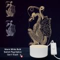 【Cathery Baby Store】Cartoon Fly Dinosaur 3D Lamp RGB LED Bulb USB Chinese Style Night Multicolor Touch Dragon Change Table Desk. 