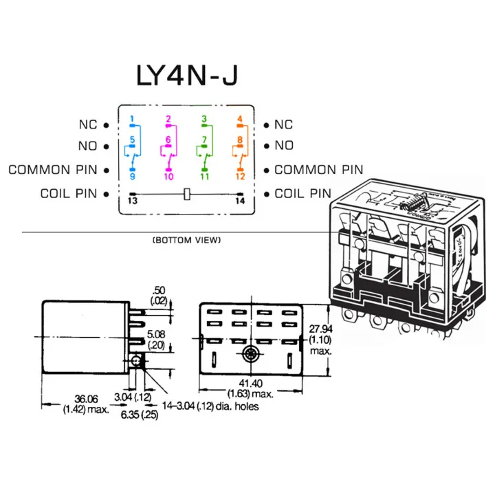 Electromagnetic%20Relay%2014%20Pin%204Pdt%20AC%20220V%20-%20Image%204