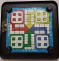 Plastic Carrom Board (Both side play : One side Carrom board & Other side Ludu ).Board game - Multi color - (20X20) Inch. 