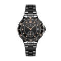 BS New Hot Selling Multi functional Steel Black Rose Women's Watch B0902.