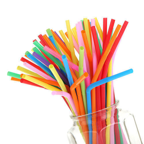 Drinking Flexible Straws - 100pcs (Multicolor)