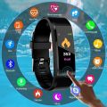 D115 PLUS Bluetooth Bracelet Smart Watch for Android and IOS - Black. 