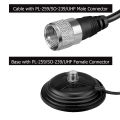 【Xiaofeng】New Retevi Magnetic Antenna Bae, 4m Cable UHF Male Connector, Magnetic Bae with PL-259/UHF Female Connector, 110mm Diameter for Car Bu CB Radio Car Mobile Tranceiver (1 Pack).