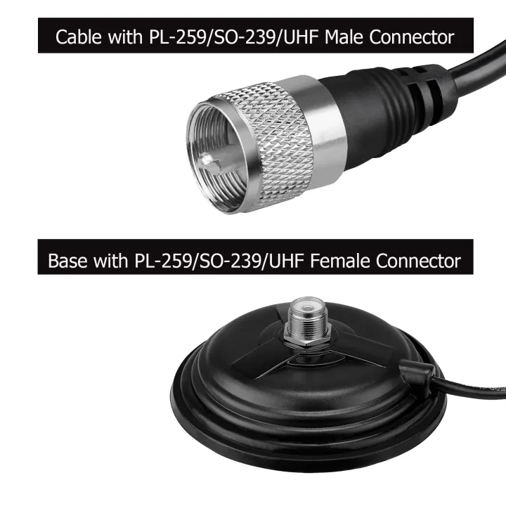 %E3%80%90Xiaofeng%E3%80%91New%20Retevi%20Magnetic%20Antenna%20Bae,%204m%20Cable%20UHF%20Male%20Connector,%20Magnetic%20Bae%20with%20PL-259/UHF%20Female%20Connector,%20110mm%20Diameter%20for%20Car%20Bu%20CB%20Radio%20Car%20Mobile%20Tranceiver%20(1%20Pack)%20-%20Image%204