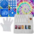 Tie Dye DIY Kit Non Toxic Textile Fabric Pigment Colorful Paint Set Art Supplies. 