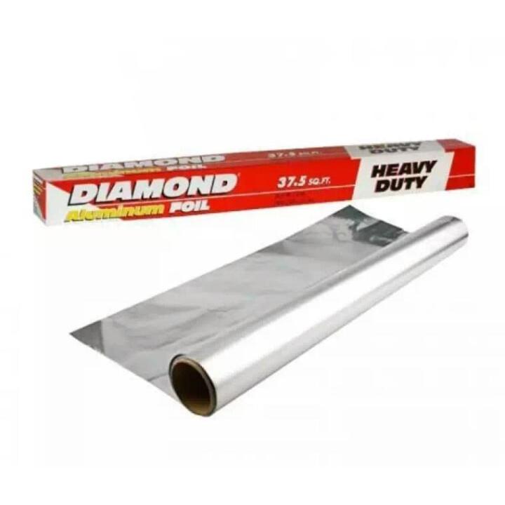 Diamond Aluminium Foil Paper - Durable Essential For Kitchen Use - Measures 37.5 Sqf For Multiple Culinary Applications