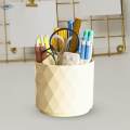 Pencil Pen Holder 360 Degree Rotating Versatile Art Supply Organizer with 5 Compartments for Art.