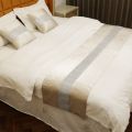 50X180cm Diamond Flannel Bedspread Bed Runners Velvet Wavy Pattern Double-faced Throw Runners Home Hotel Decoration Bed Flag. 
