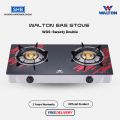 Walton Glass Top Double Burner WGS-Sweety Double(LPG/NG). 