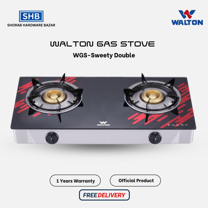 Walton Glass Top Double Burner WGS-Sweety Double(LPG/NG)