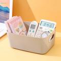 Desktop Storage Basket Storage Bin Stacking with Handles Organizing Container Cabinet Organizer for Office Closet Cabinet Drawers Countertop. 