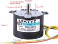 Egg Turning Motor 50KTYZ AC Motor 220V CW/CCW 2.5rpm Mini Synchronous Motor 6W with Gear for Automatic Incubator Using.