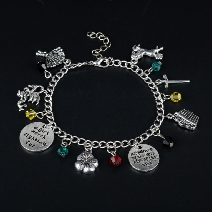 【Daily Necessities For Anyone Store】dongsheng A Girl Worth Fighting for Charms Pendants Bracelets Wristlet Chian Links Women Accessories-25