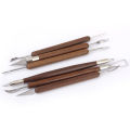 Pottery Clay Sculpture Carving Modeling Tools Wooden Handle of 6pcs.