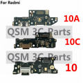 For Xiaomi Redmi 10C 10A 10 USB Charger Port Connector Dock Charging Board Flex Cable With Microphone ( with IC Suport Fast Charge ). 