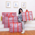 Factory direct lattice thickened snakeskin handbag large moving packing bag storage box set zipper moving bag. 