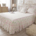 Cilected 100% Cotton Korean Fashion Small Floral Bed Skirt Home Bedding Decoration Cute Princess Wind Bedspread Sheet Cover. 