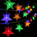 28 Pcs Star Shape Led String Lights Fairy Lights, Christmas Wedding Party Home Decoration Star Shaped Led Lights, String Curtain Window Bedroom Xmas Fairy Lamp Home Decor - Room Decoration Ligh. 