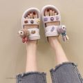Disney StellaLou Creative Platform Shoes Soft Thick Bottoms Outdoor Slippers Women Fashion Korean Luxury Sandals Y2k Flat Shoes. 