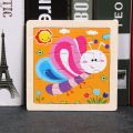 Small Puzzle Children's Puzzle 9 Pieces Of Woody Forest Animal Story Puzzle.